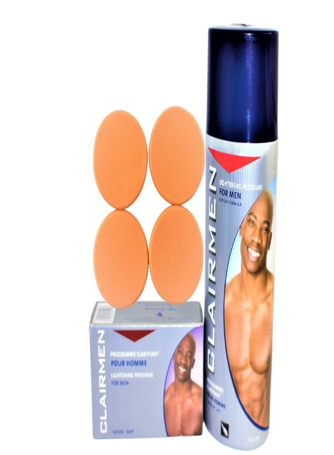 CLAIRMEN lightening Lotion 500ml and Soap 180g with 4 Exfoliating, cleansing Pads - Image 1